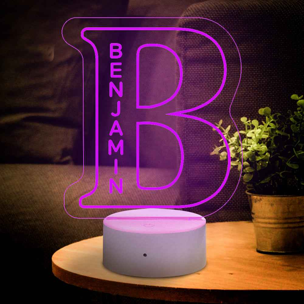 LED A–Z Personalized Lamp | “Yes, It’s Your Name. Obviously.”