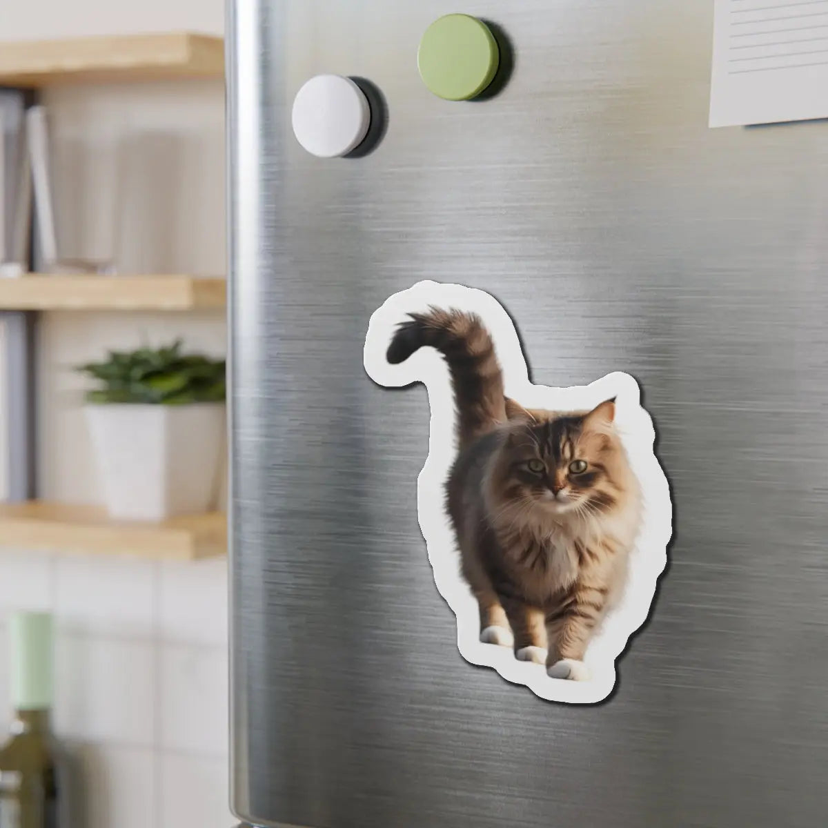 Adorable Cat Die-Cut Magnet - Perfect for Cat Lovers & Home Decor Printify