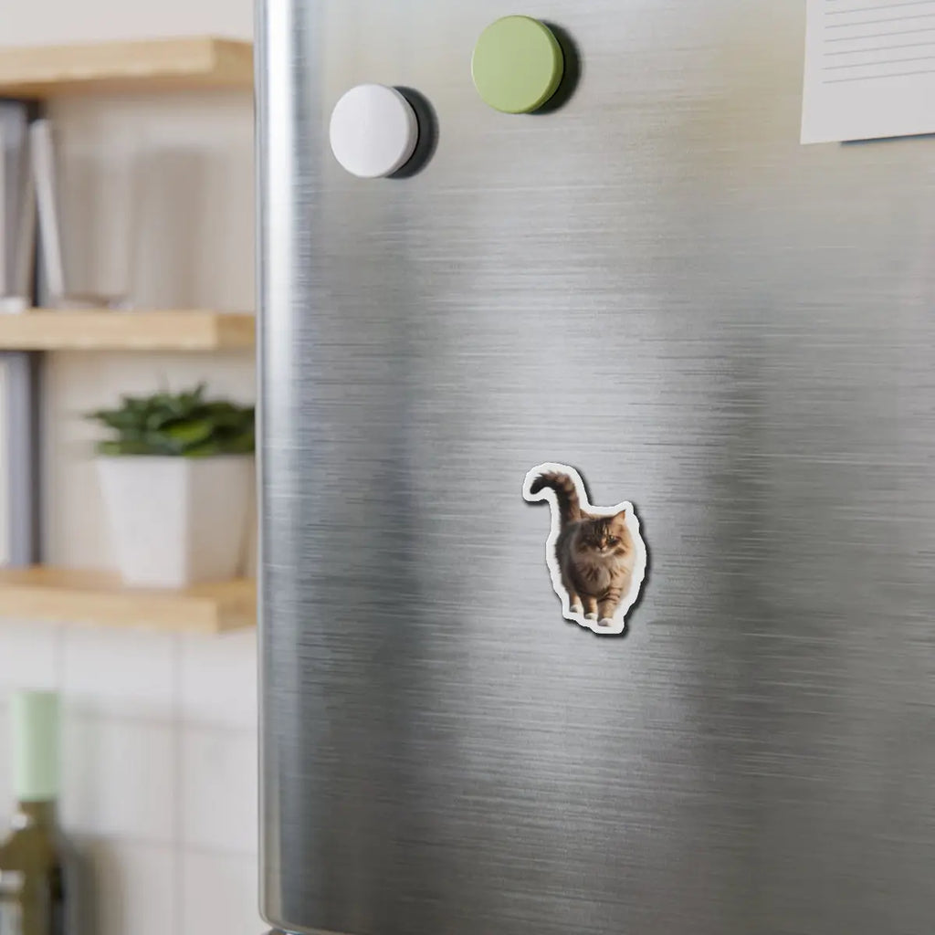 Adorable Cat Die-Cut Magnet - Perfect for Cat Lovers & Home Decor Printify