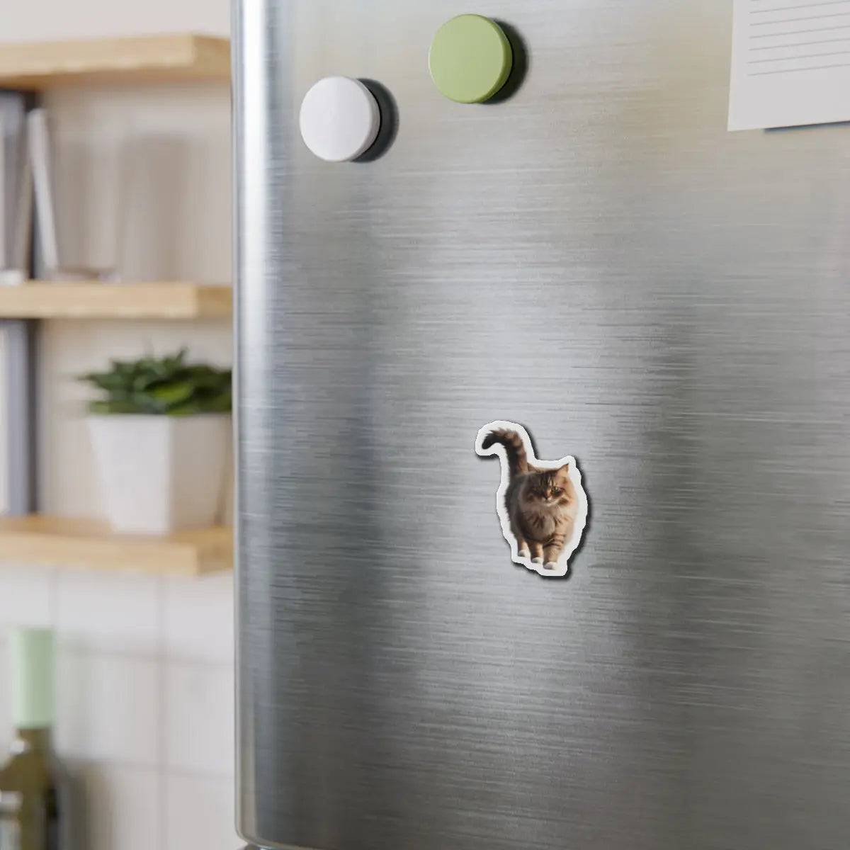Adorable Cat Die-Cut Magnet - Perfect for Cat Lovers & Home Decor Printify