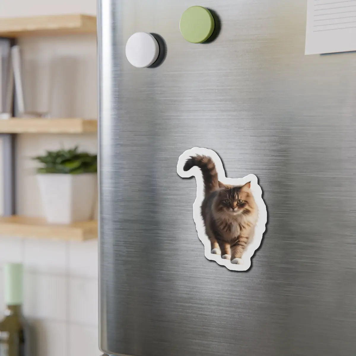 Adorable Cat Die-Cut Magnet - Perfect for Cat Lovers & Home Decor Printify