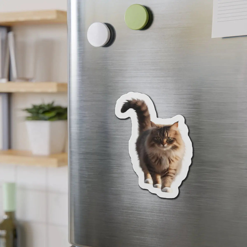 Adorable Cat Die-Cut Magnet - Perfect for Cat Lovers & Home Decor Printify