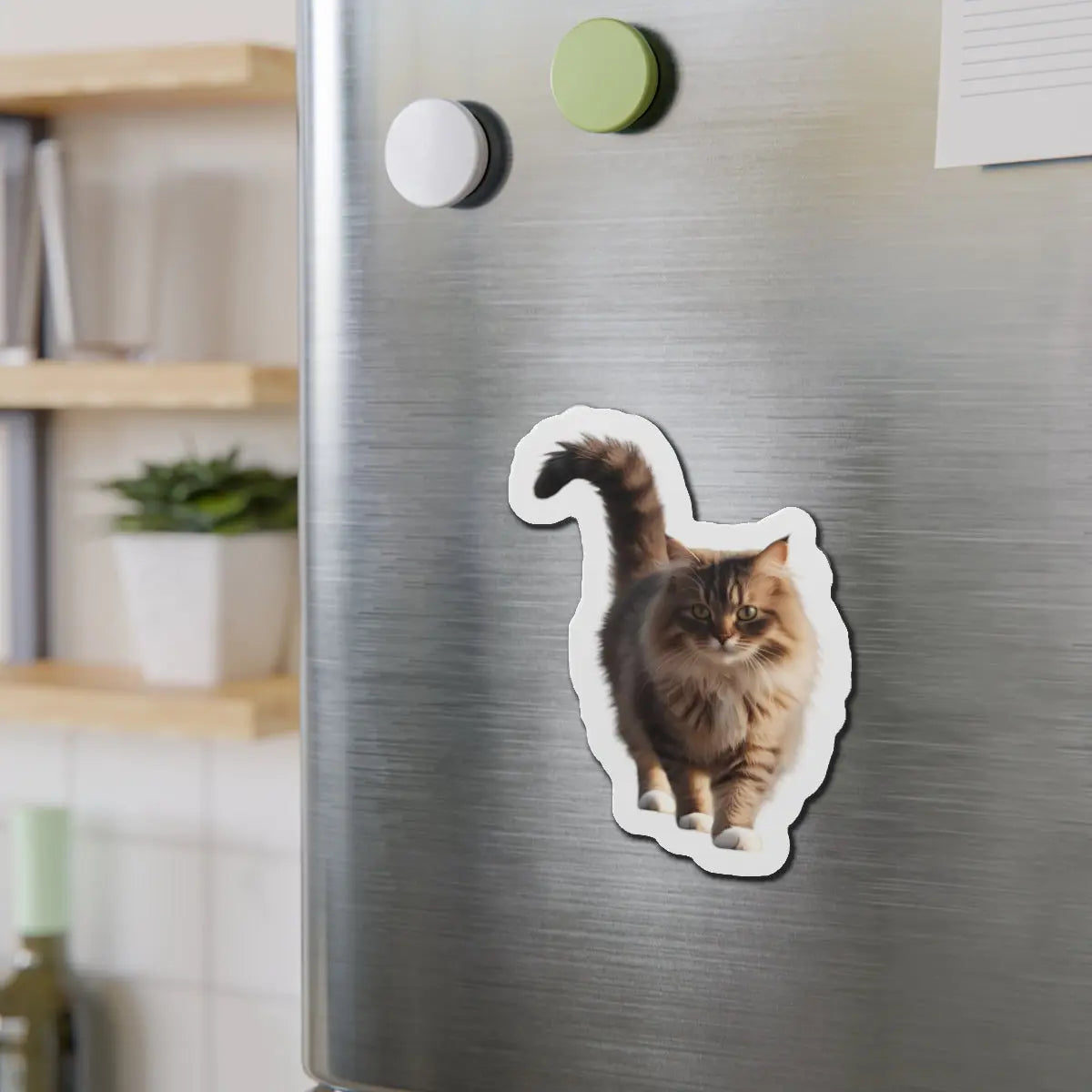 Adorable Cat Die-Cut Magnet - Perfect for Cat Lovers & Home Decor Printify