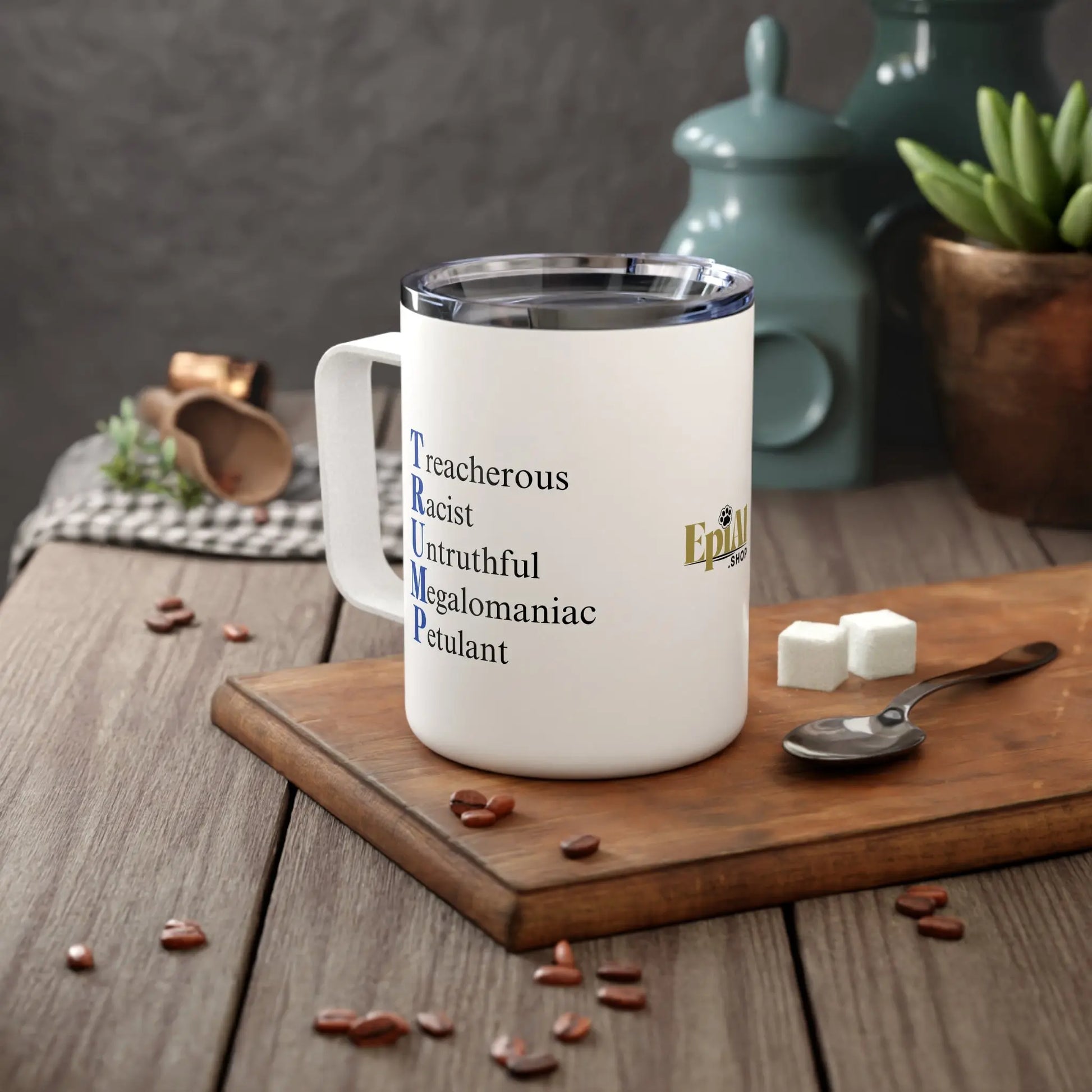 Anti-Trump Acronym Insulated Coffee Mug - Trendy Printify