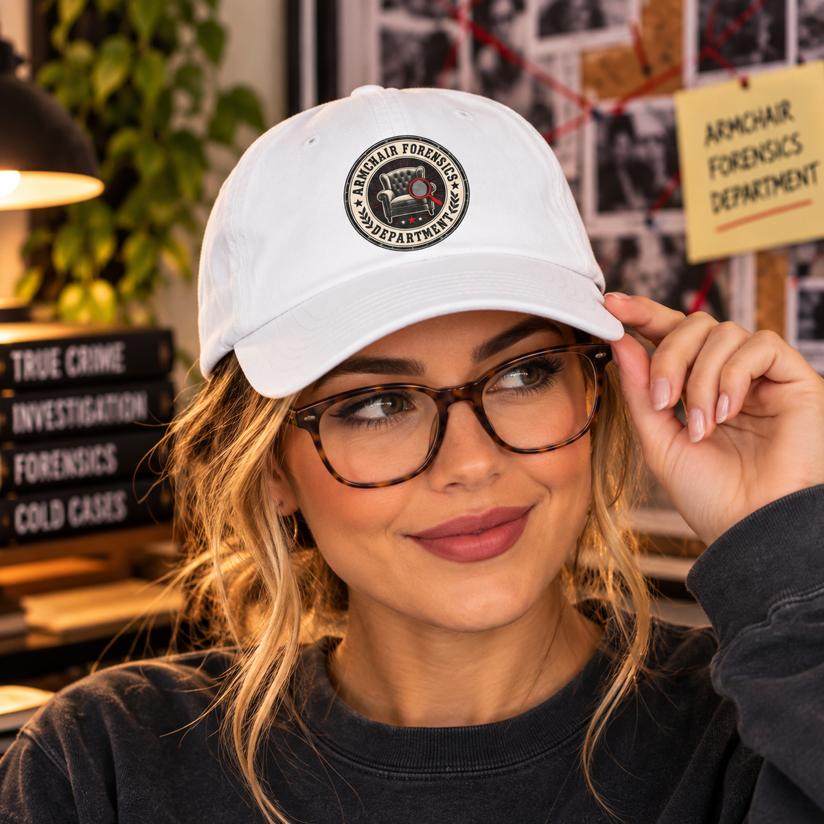 Armchair Forensics Department Embroidered Cotton Cap | True Crime Hat