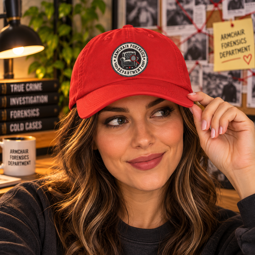 Armchair Forensics Department Embroidered Cotton Cap | True Crime Hat