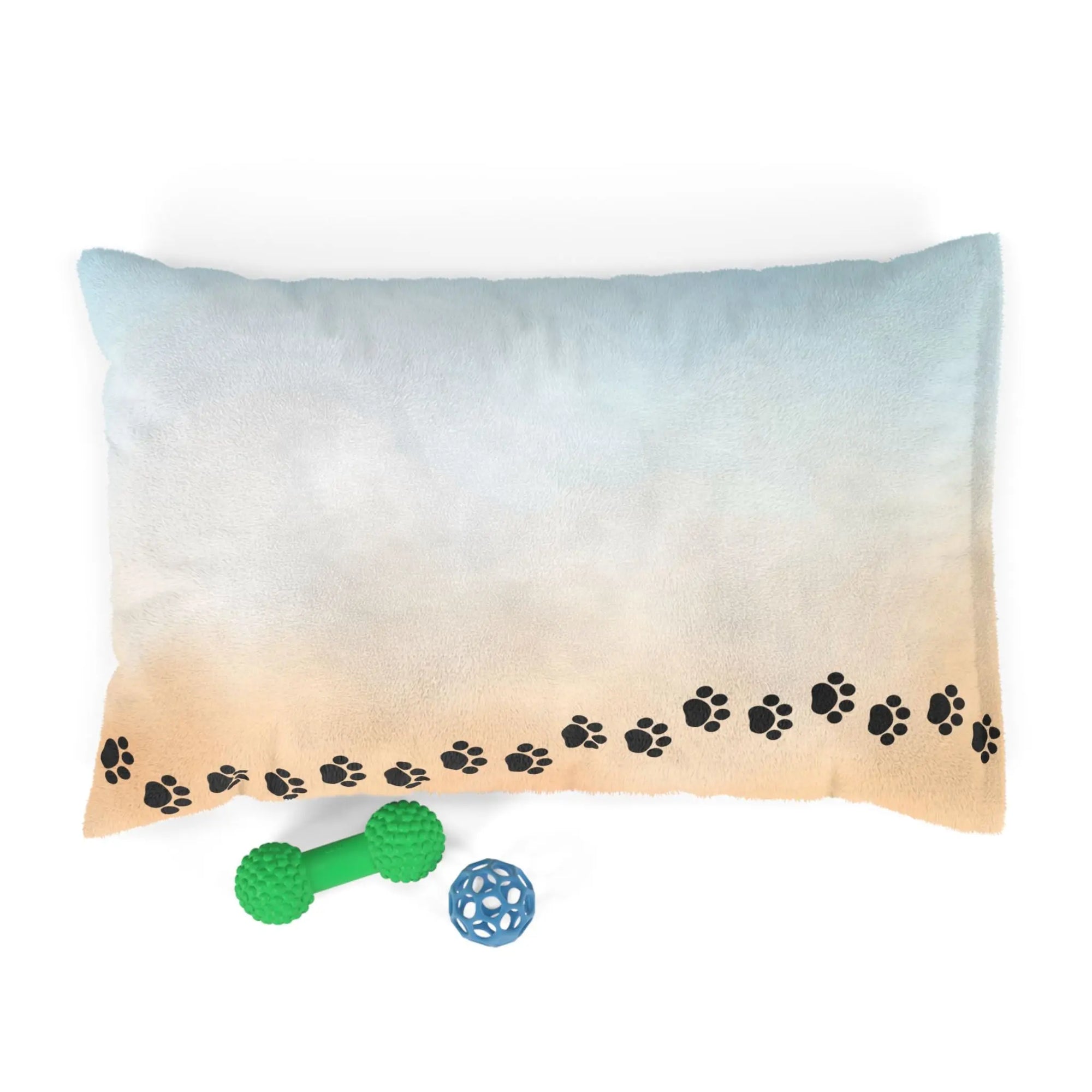 Beach Colored Paw Print Pet Bed | Cozy Dog & Cat Bed Printify