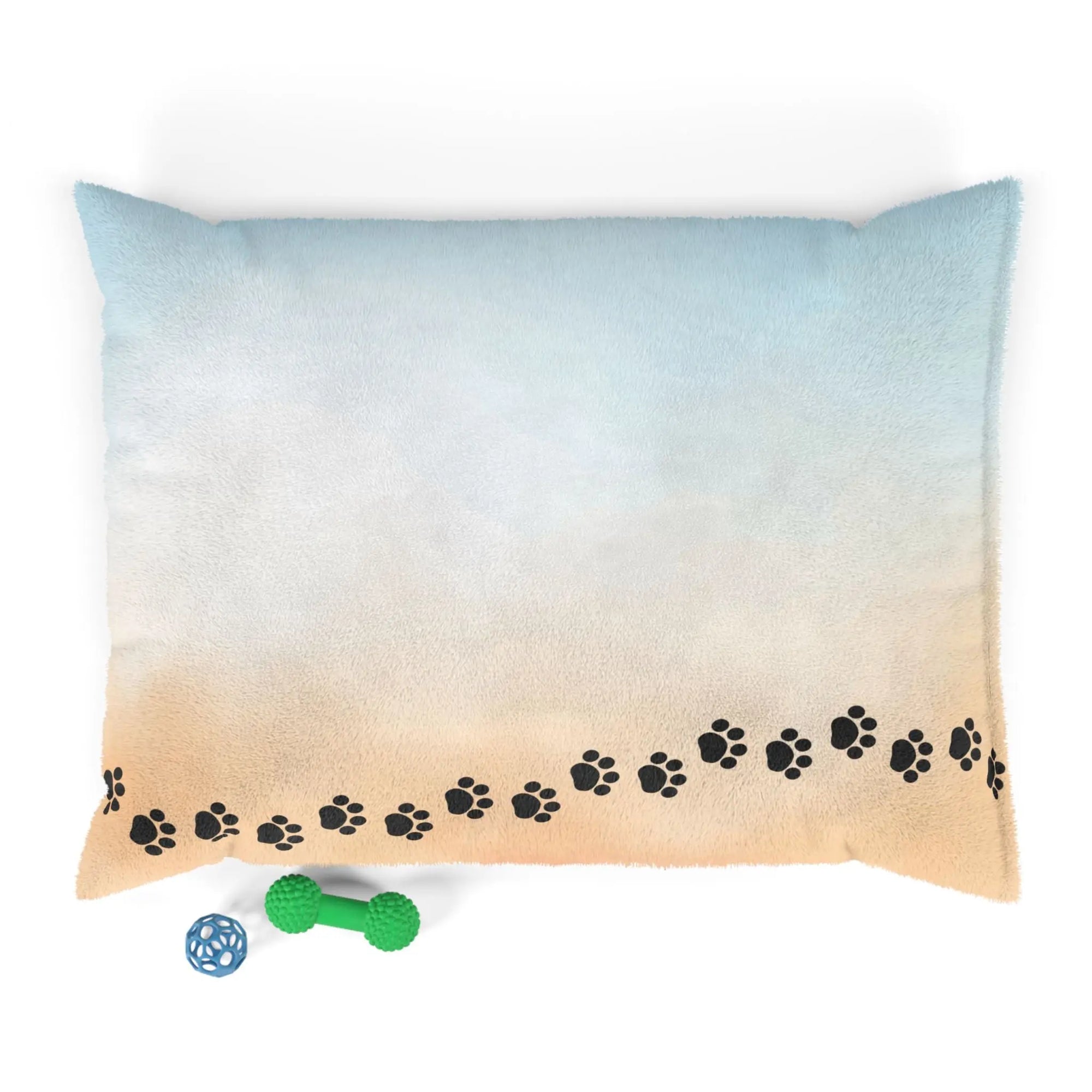 Beach Colored Paw Print Pet Bed | Cozy Dog & Cat Bed Printify