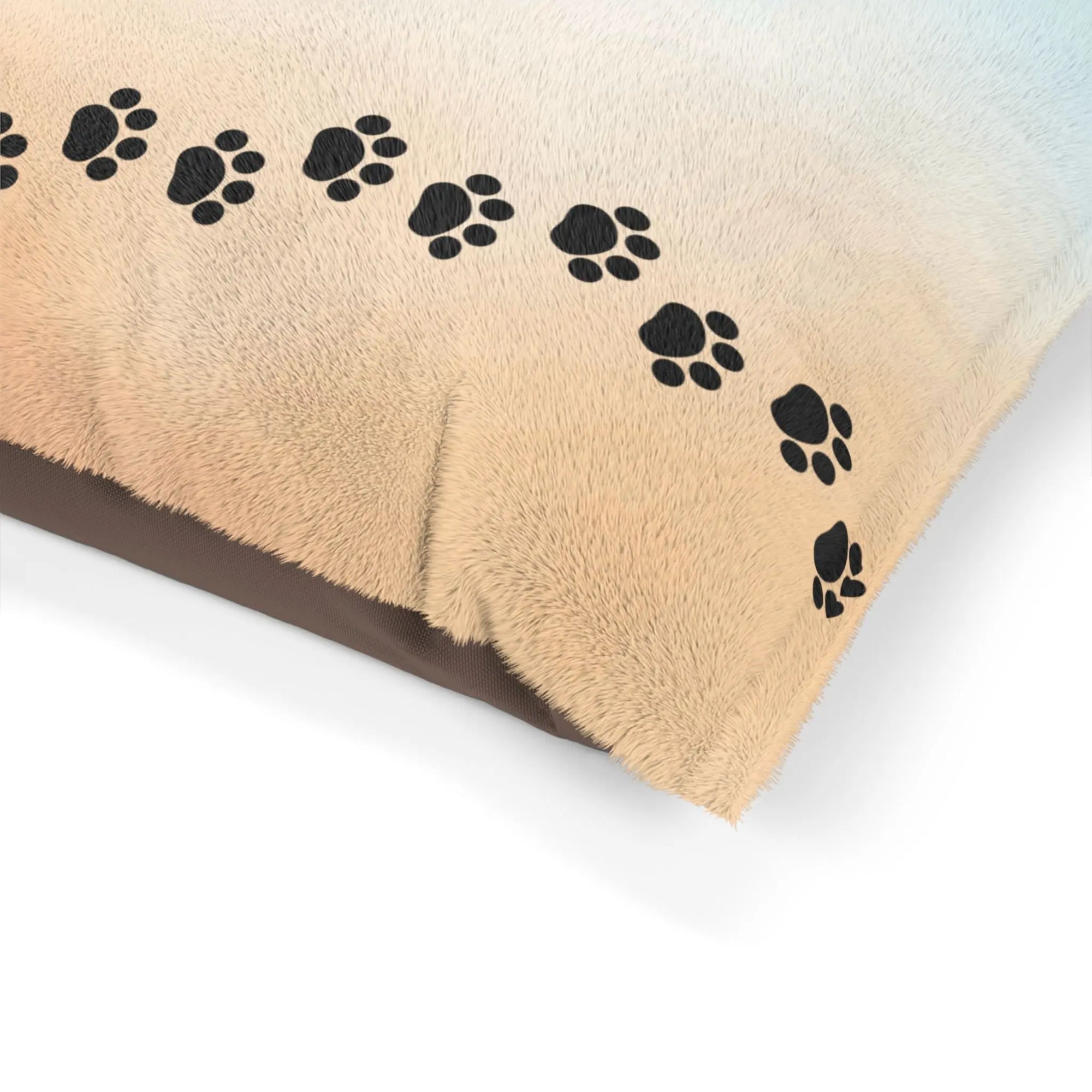 Beach Colored Paw Print Pet Bed | Cozy Dog & Cat Bed Printify
