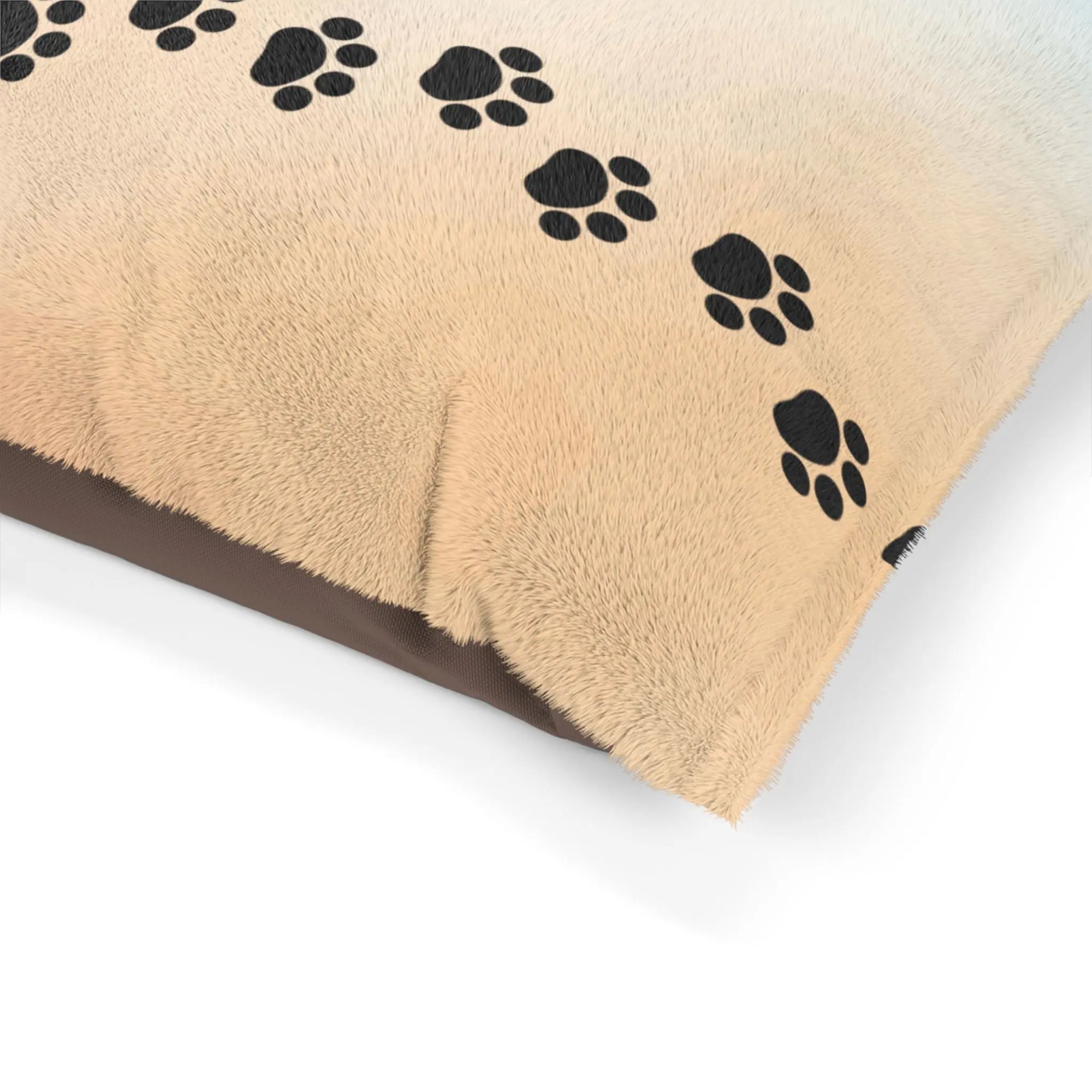 Beach Colored Paw Print Pet Bed | Cozy Dog & Cat Bed Printify