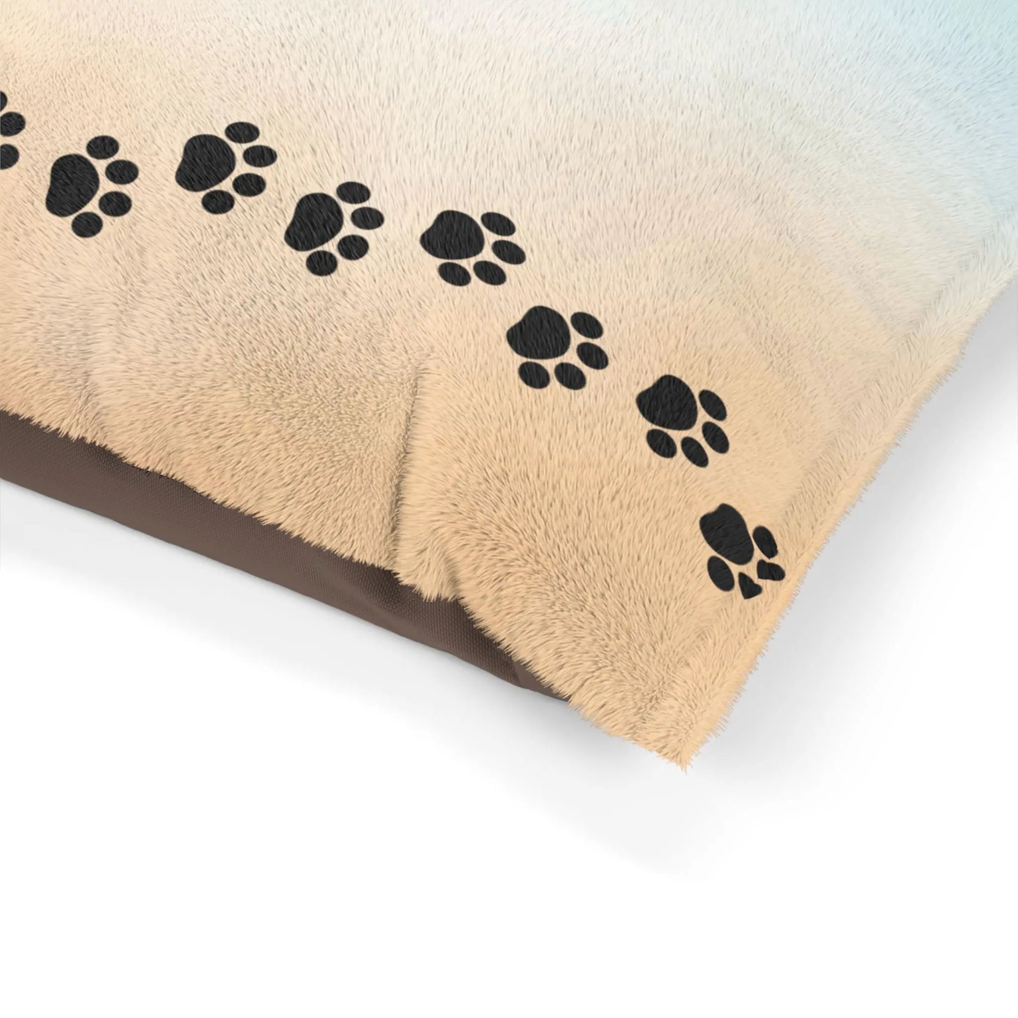 Beach Colored Paw Print Pet Bed | Cozy Dog & Cat Bed Printify