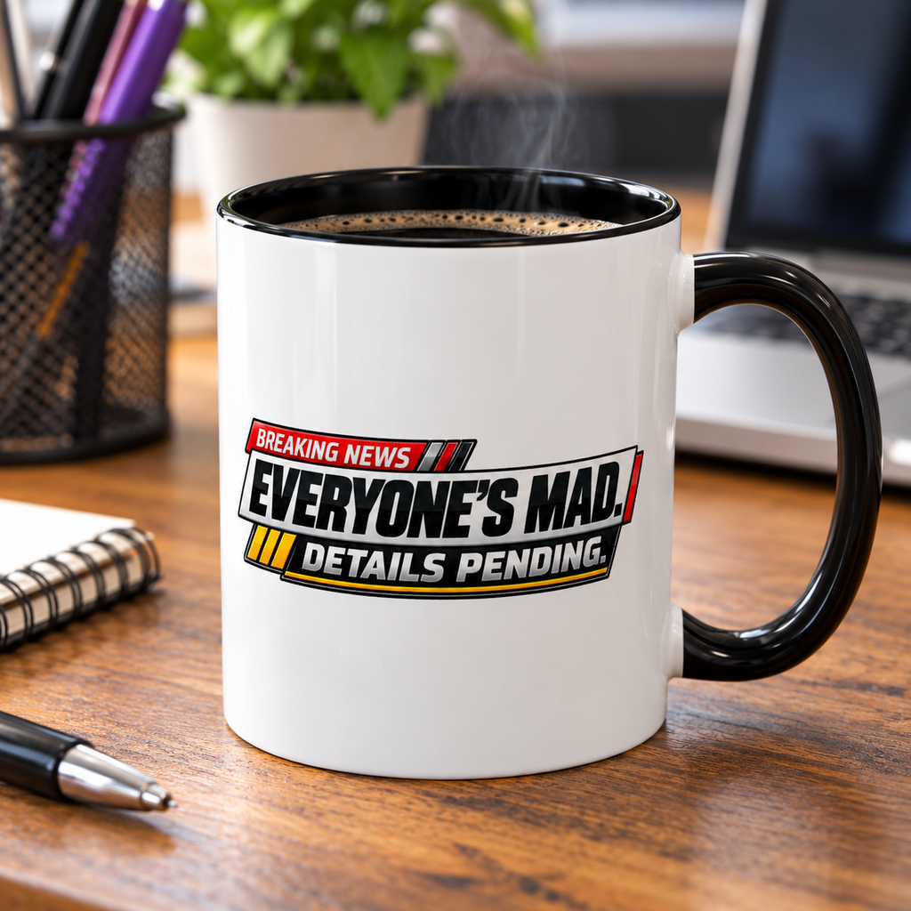 Everyone’s Mad. Details Pending. Breaking News Coffee Mug (11oz & 15oz)