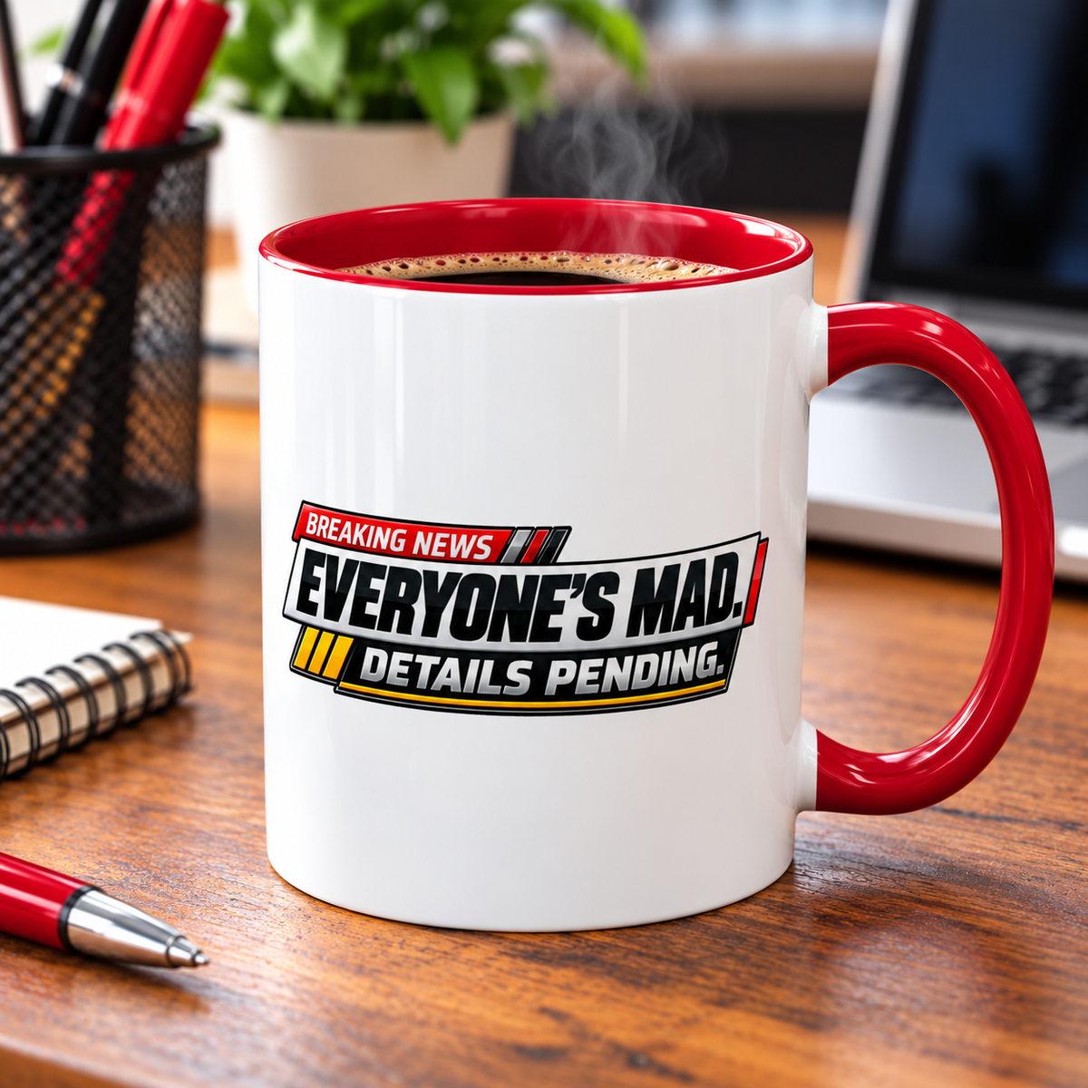 Everyone’s Mad. Details Pending. Breaking News Coffee Mug (11oz & 15oz)