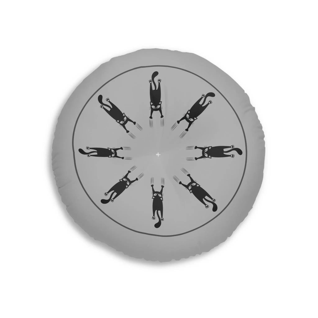 Cat Clawed Tufted Floor Pillow, Round Printify
