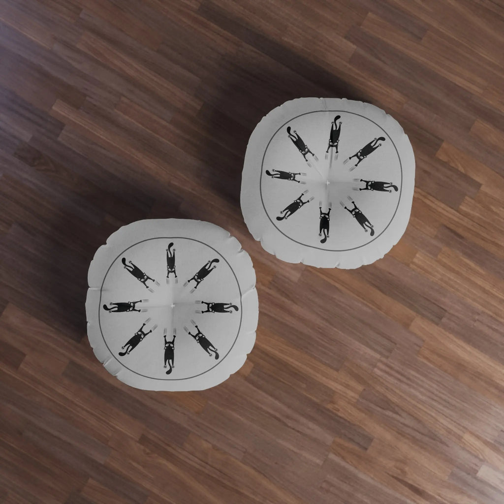 Cat Clawed Tufted Floor Pillow, Round Printify