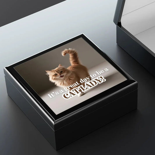Cat Lady Jewelry Box – Stylish Organizer for Pet Lovers Printify