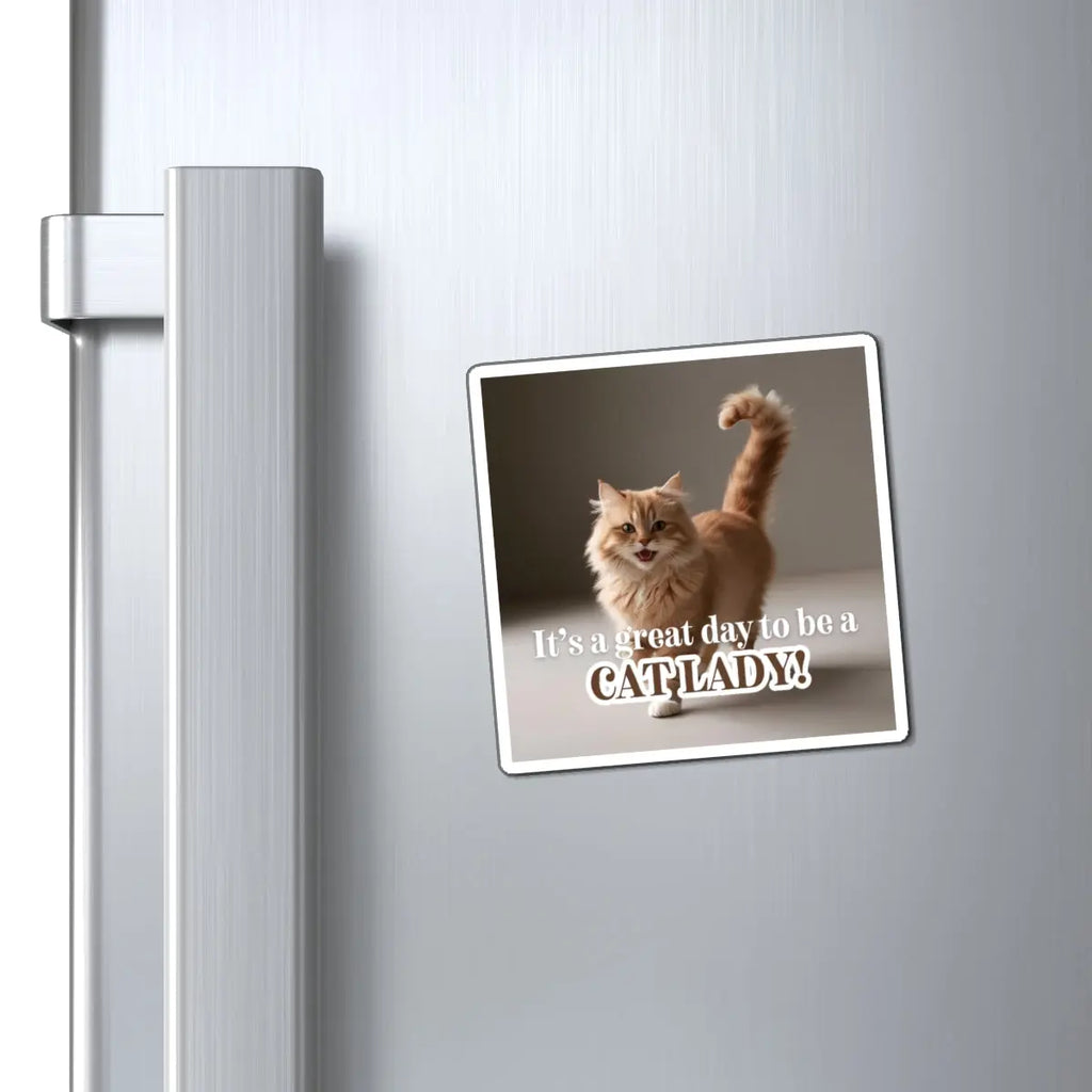 Cat Lady Refrigerator Magnet - Perfect Gift for Cat Lovers Printify