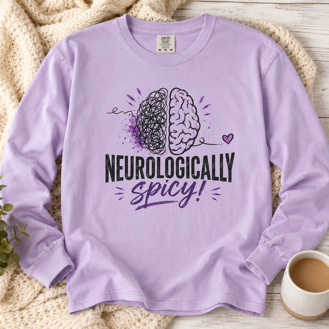 Neurologically Spicy Epilepsy Awareness Garment-Dyed Long Sleeve Shirt