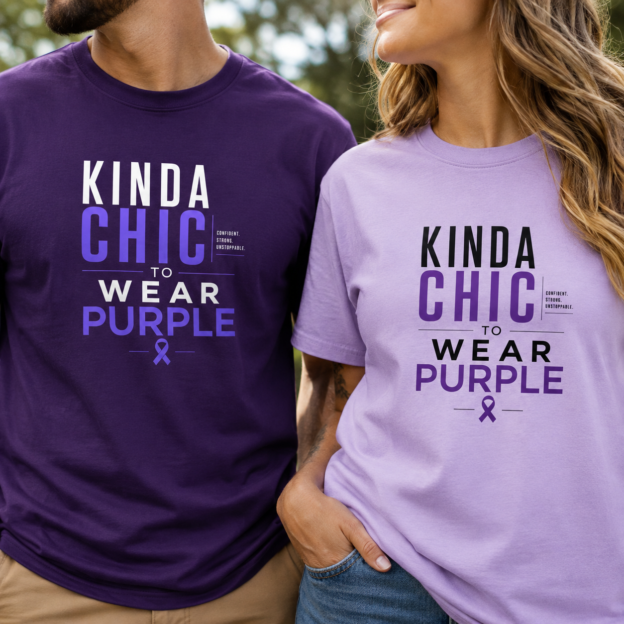 Kinda Chic to Wear Purple Epilepsy Awareness T-Shirt
