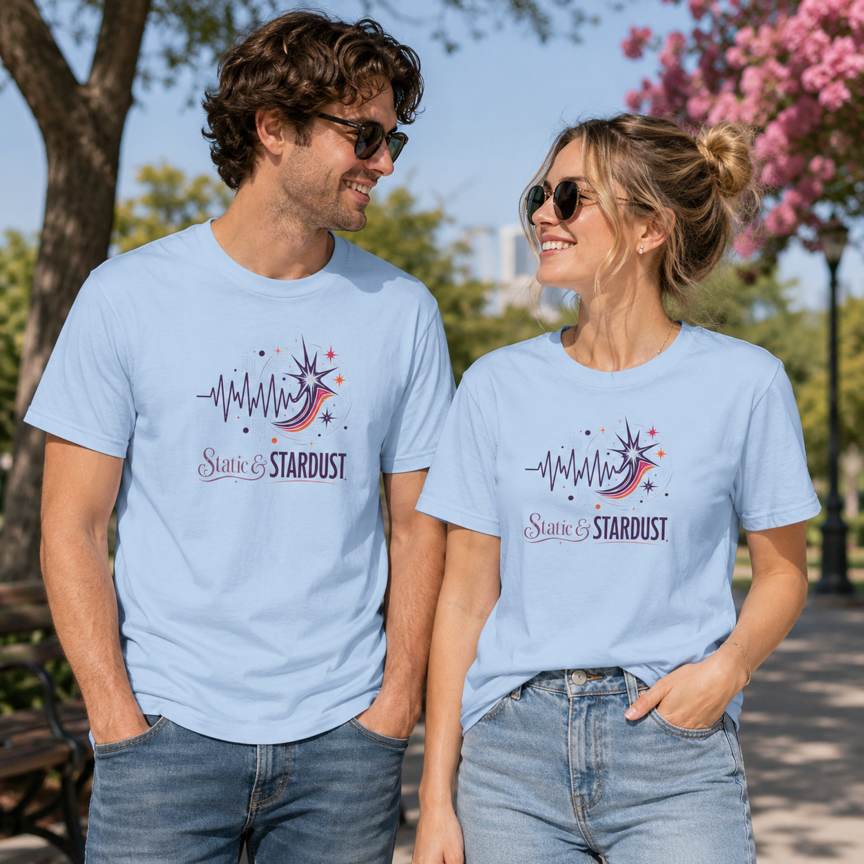 Static & Stardust Retro Epilepsy Awareness T-Shirt | Abstract Brainwave Tee