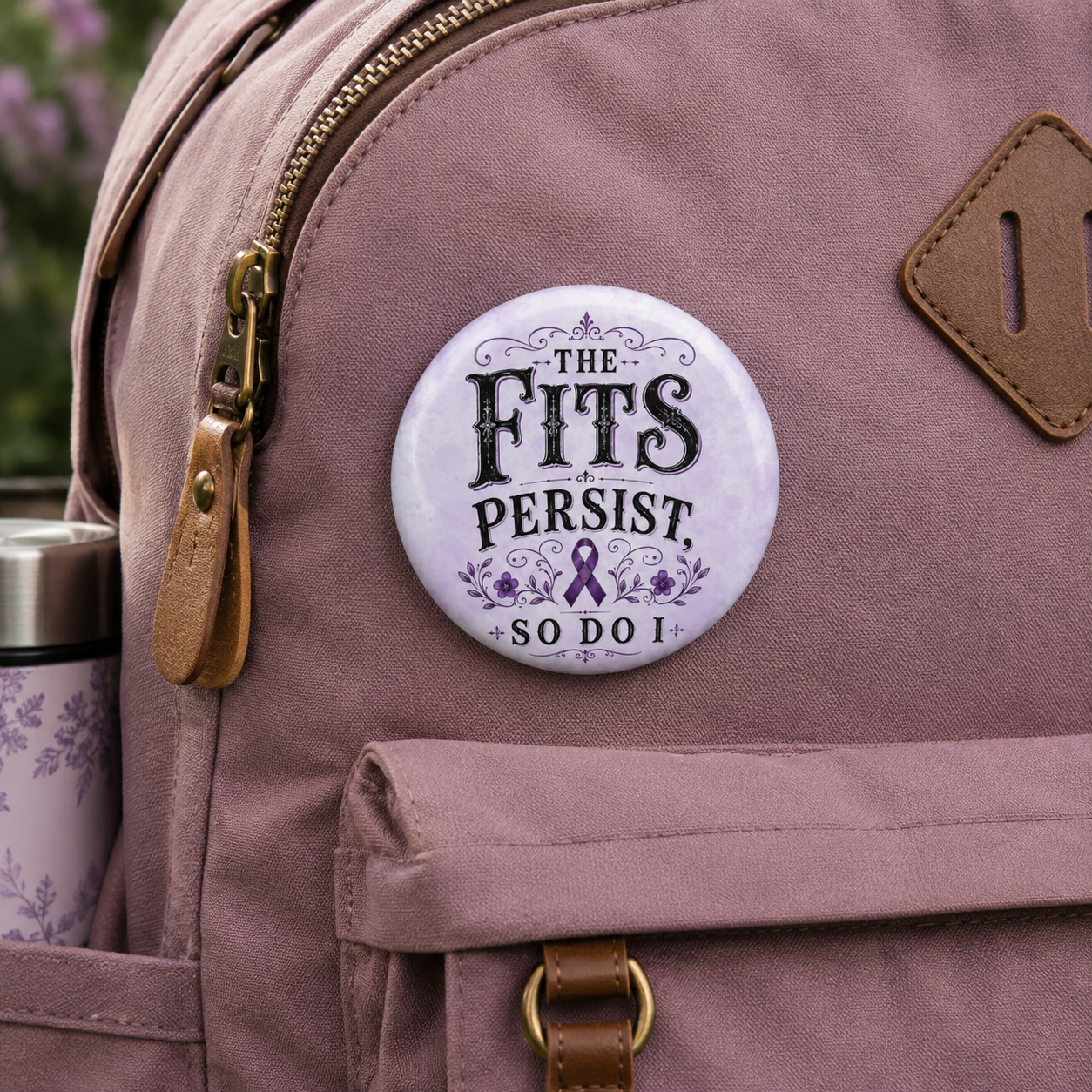 The Fits Persist, So Do I Epilepsy Awareness Pin Button