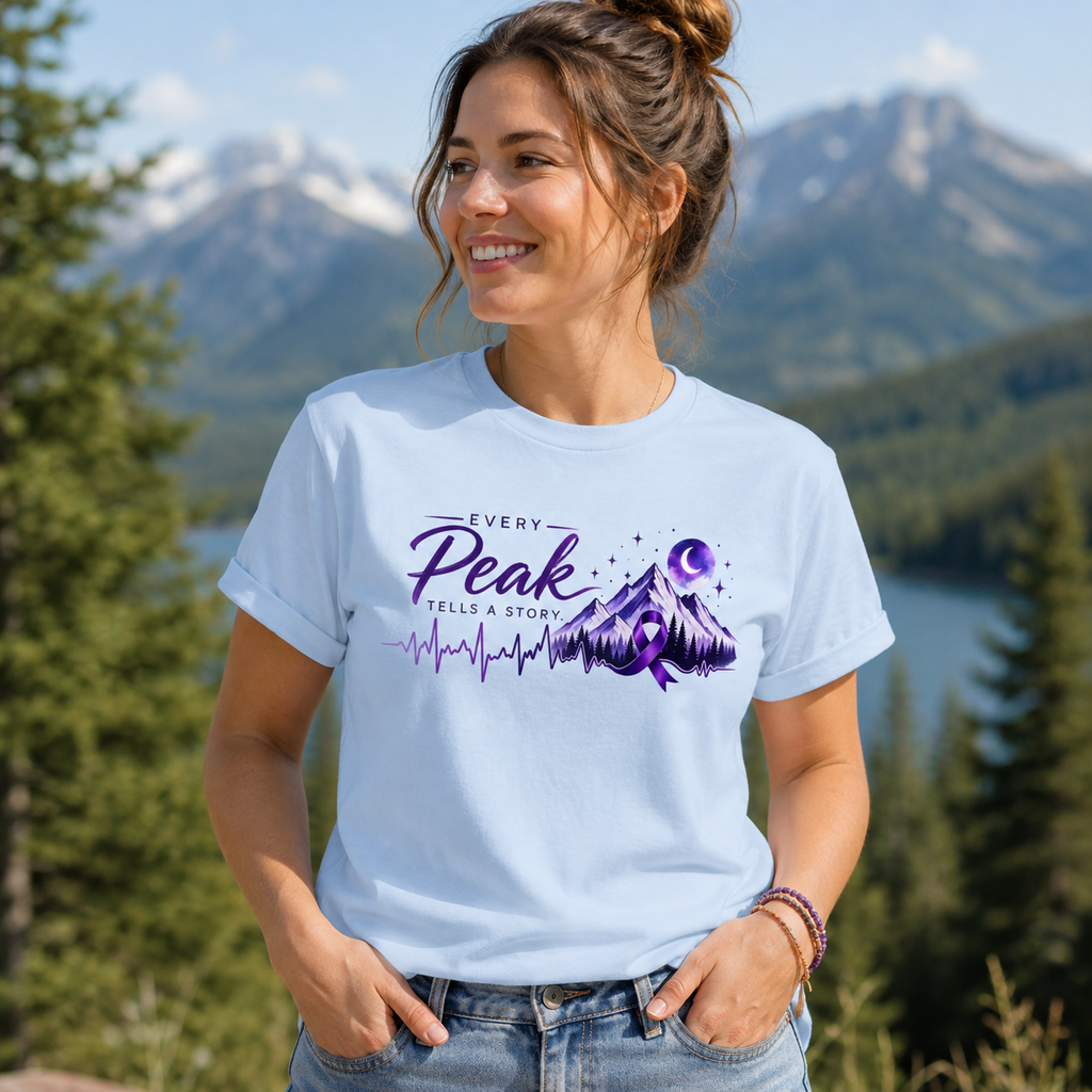 Every Peak Tells a Story Epilepsy Awareness Women's T-Shirt