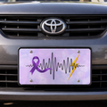 Epilepsy Awareness Purple Ribbon License Plate