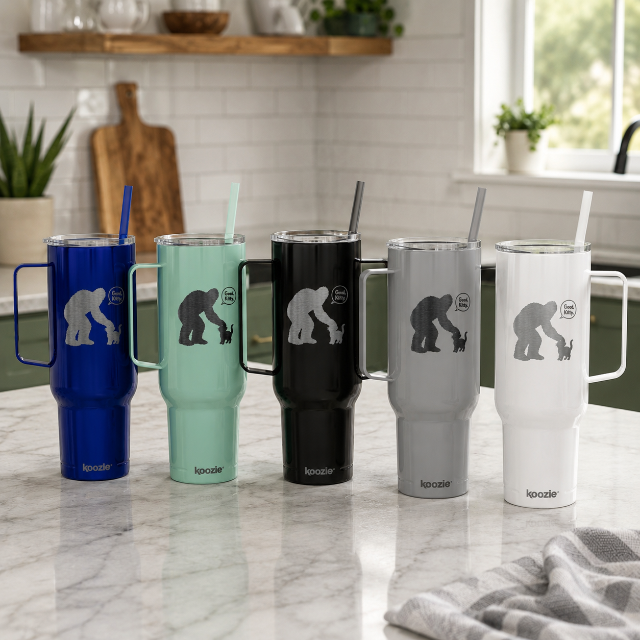 Bigfoot & Cat “Good, Kitty.” 40 oz Insulated Tumbler