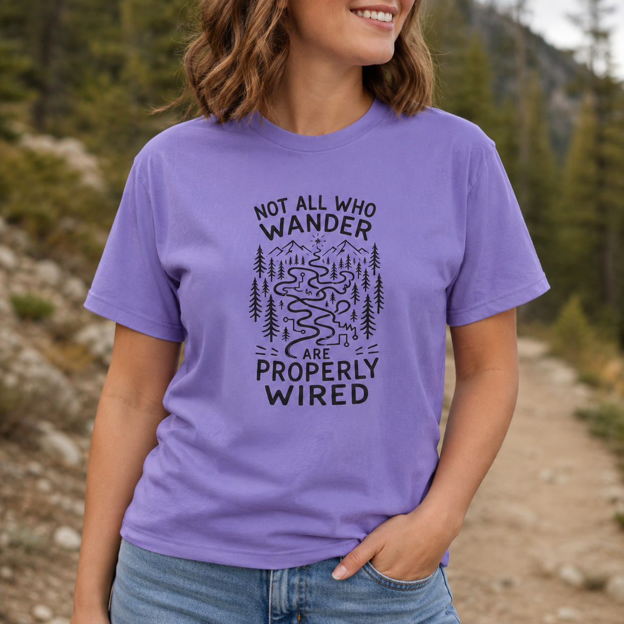 Not All Who Wander Are Properly Wired Epilepsy Awareness T-Shirt