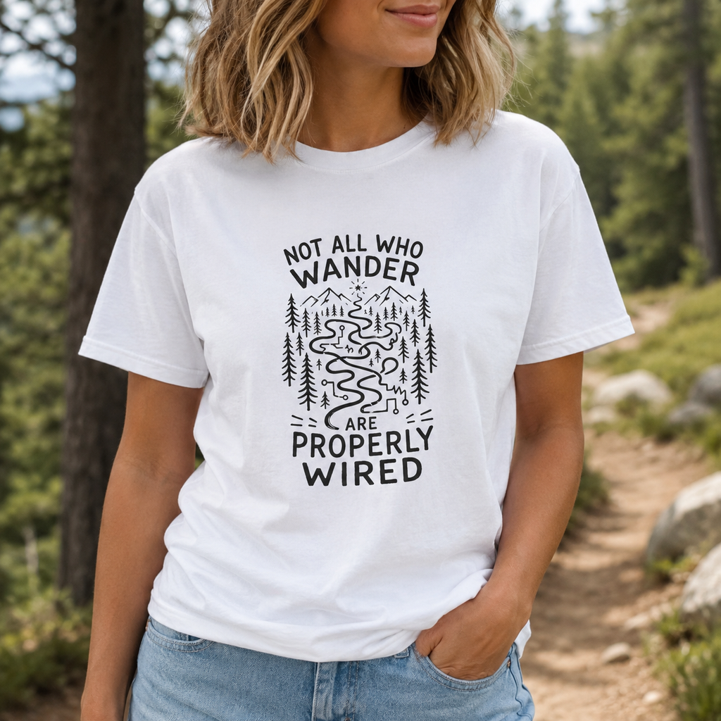 Not All Who Wander Are Properly Wired Epilepsy Awareness T-Shirt
