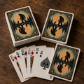 Sasquatch & Cat Playing Cards | Bigfoot Forest Poker Deck