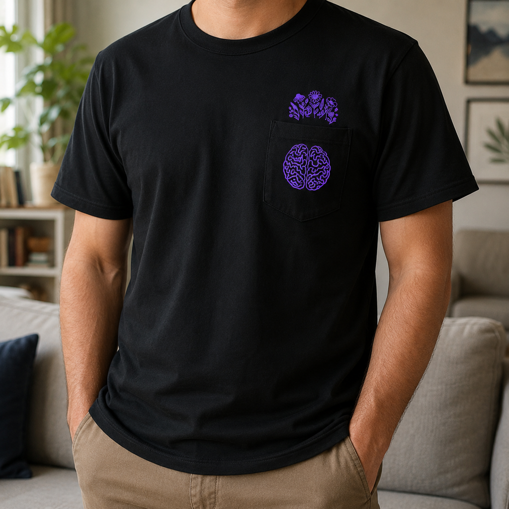 Mind in Bloom Epilepsy Awareness Pocket T-Shirt