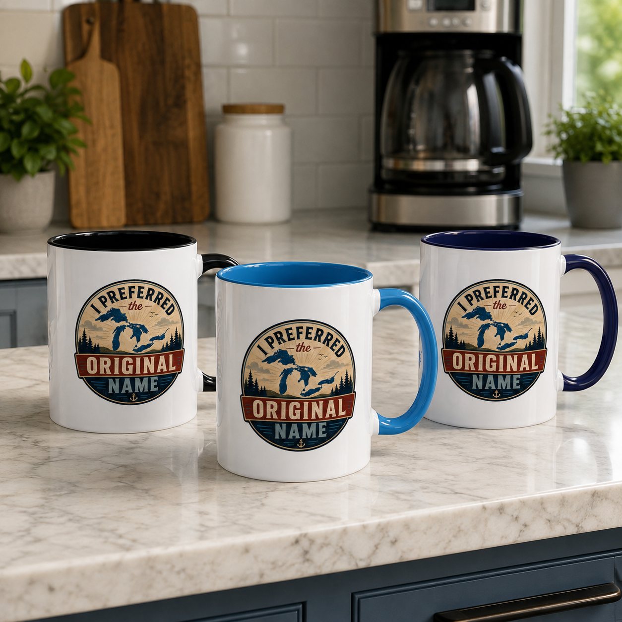 I Preferred the Original Name Great Lakes Mug | Lake Ontario Humor Coffee Mug
