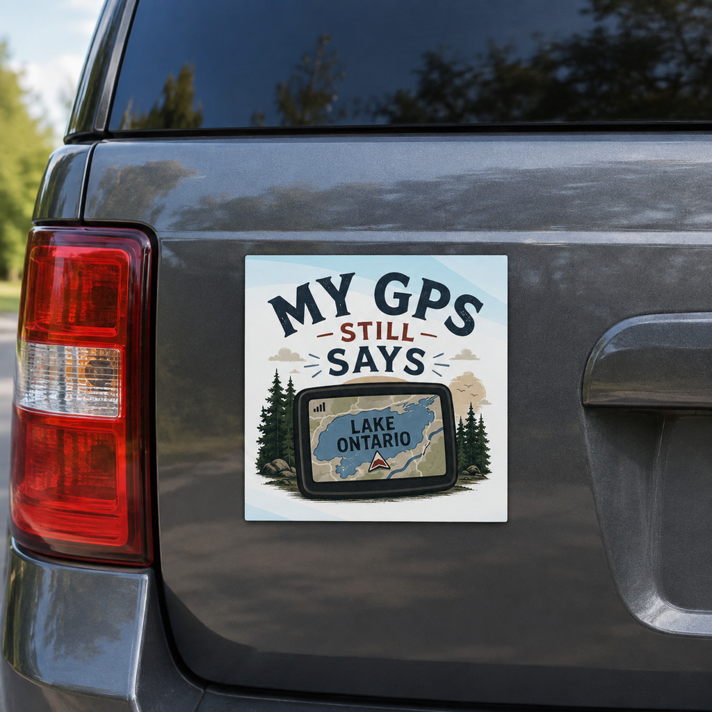 My GPS Still Says Lake Ontario Car Magnet | Great Lakes Humor
