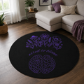 Wired to Bloom Epilepsy Awareness Round Rug