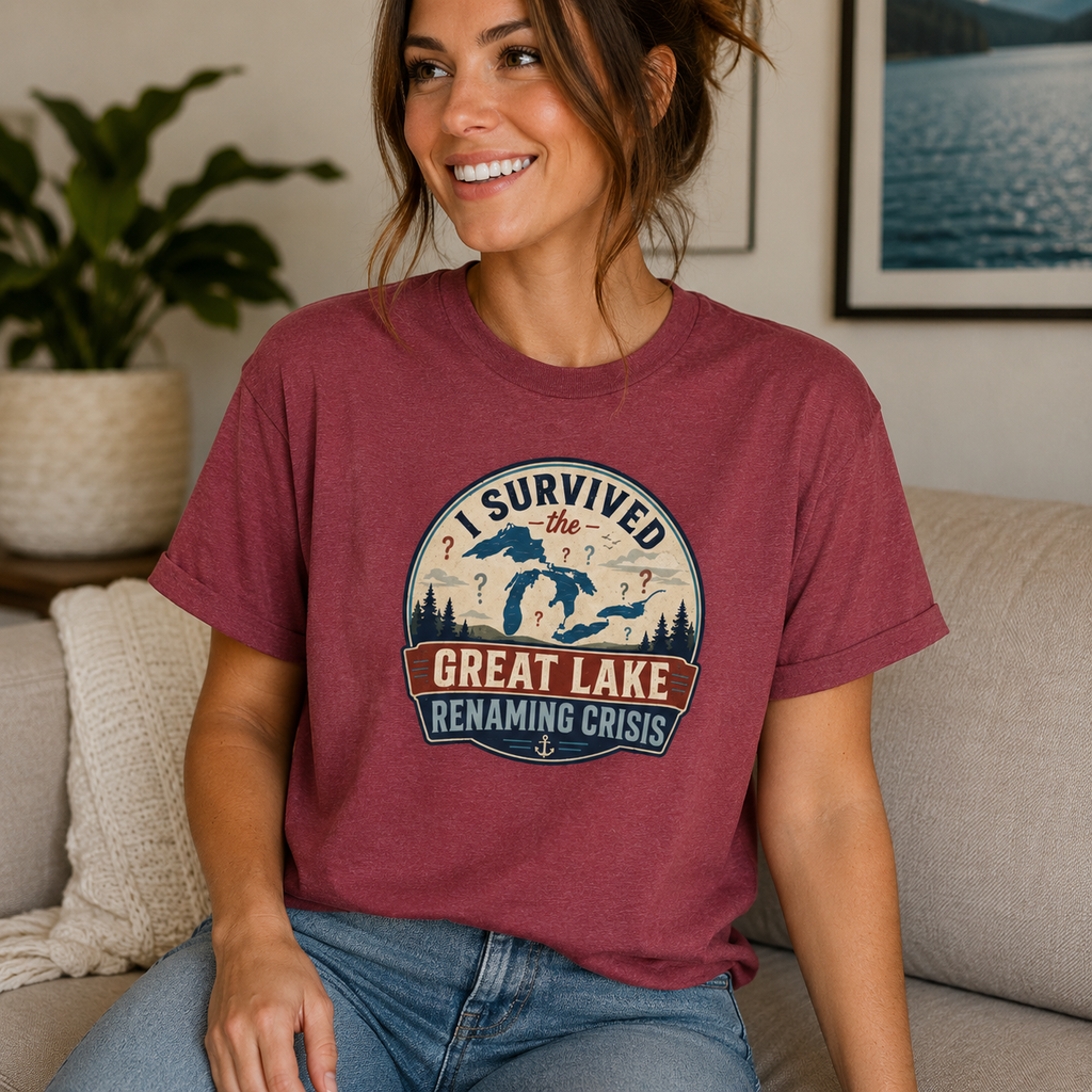 I Survived the Great Lake Renaming Crisis T-Shirt | Lake Ontario vs. Lake America Tee
