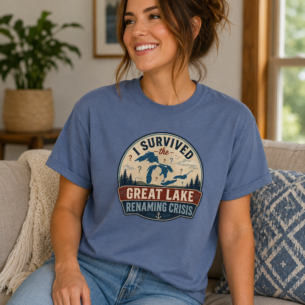 I Survived the Great Lake Renaming Crisis T-Shirt | Lake Ontario vs. Lake America Tee