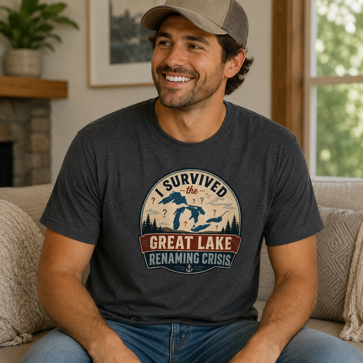 I Survived the Great Lake Renaming Crisis T-Shirt | Lake Ontario vs. Lake America Tee