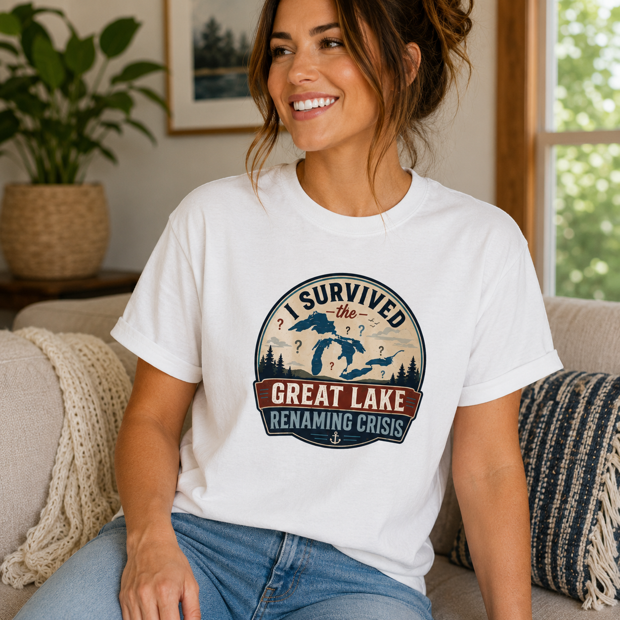 I Survived the Great Lake Renaming Crisis T-Shirt | Lake Ontario vs. Lake America Tee
