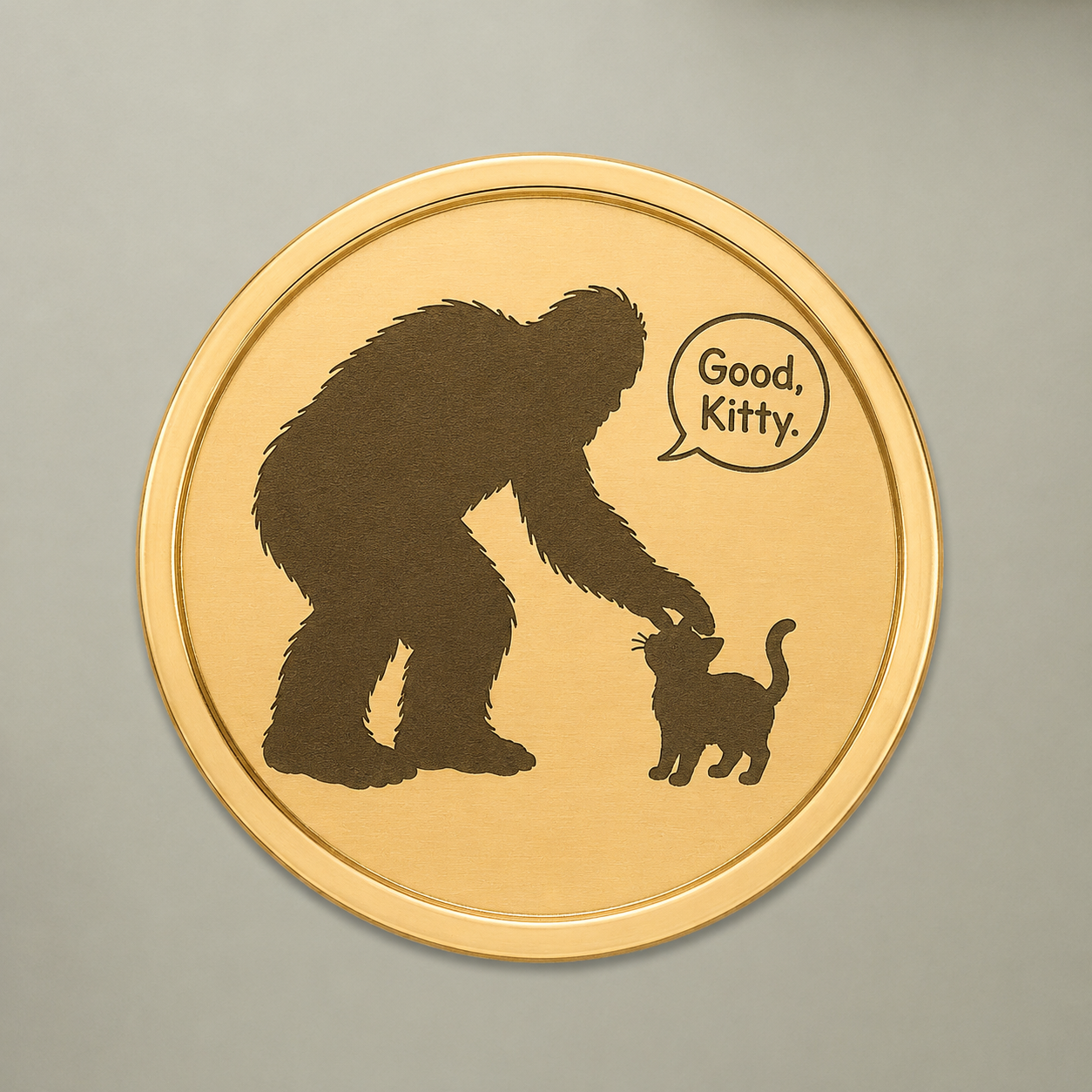 Good, Kitty Sasquatch & Cat Engraved Golf Ball Marker