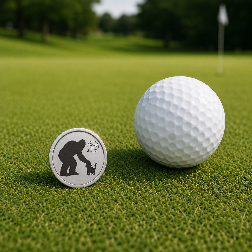 Good, Kitty Sasquatch & Cat Engraved Golf Ball Marker