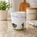 Jimothy’s Wildflower Morning 12 oz Latte Mug – Whimsical Raccoon Coffee Cup