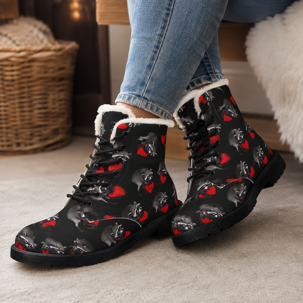 Jimothy Fur-Lined Vegan Leather Winter Boots
