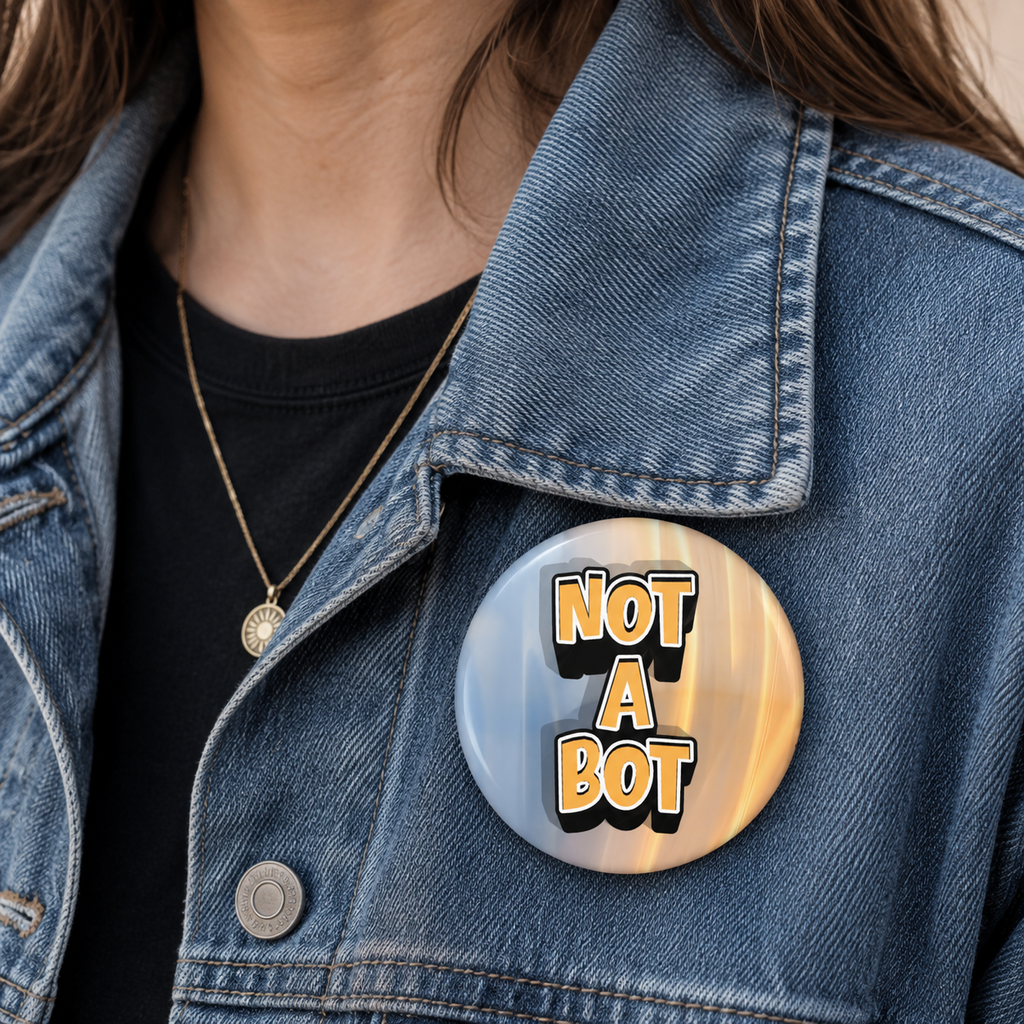 Not a Bot 3" Pinback Button