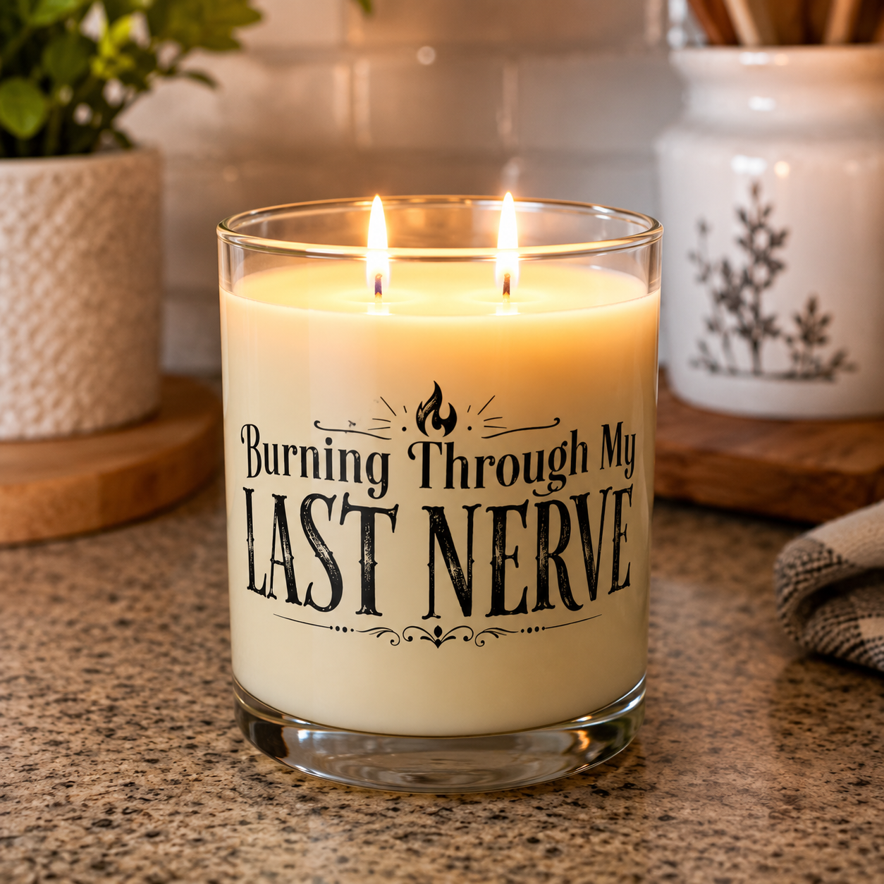 “Burning Through My Last Nerve” Funny Soy Candle, 11oz