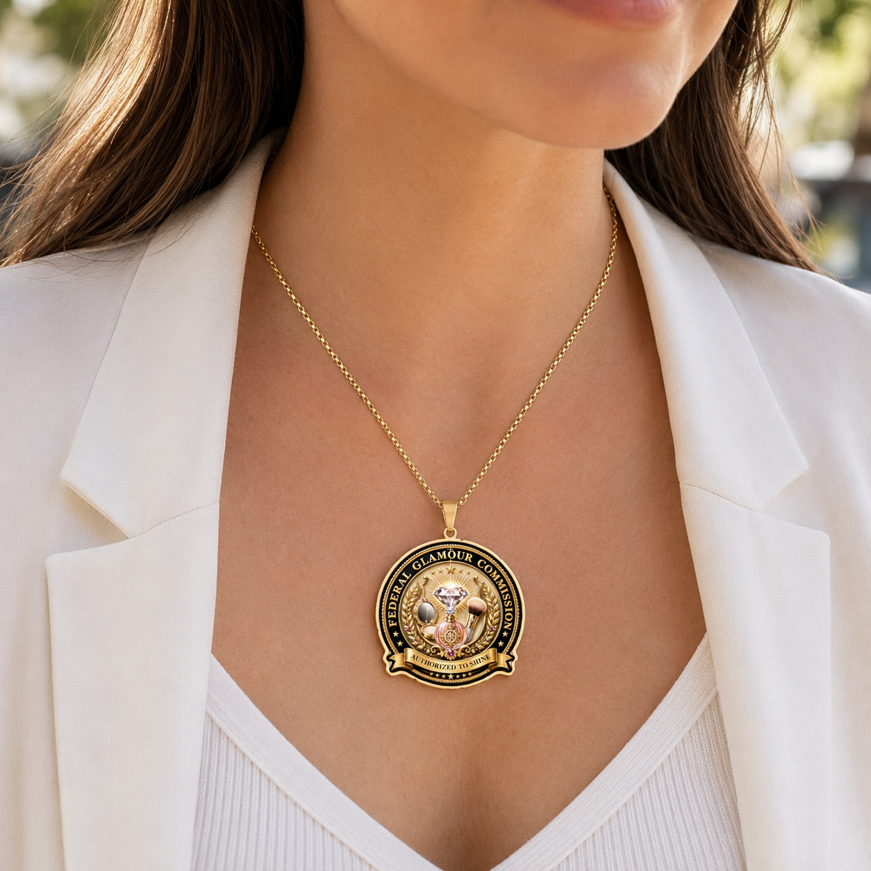 Authorized to Shine Glamour Commission Necklace