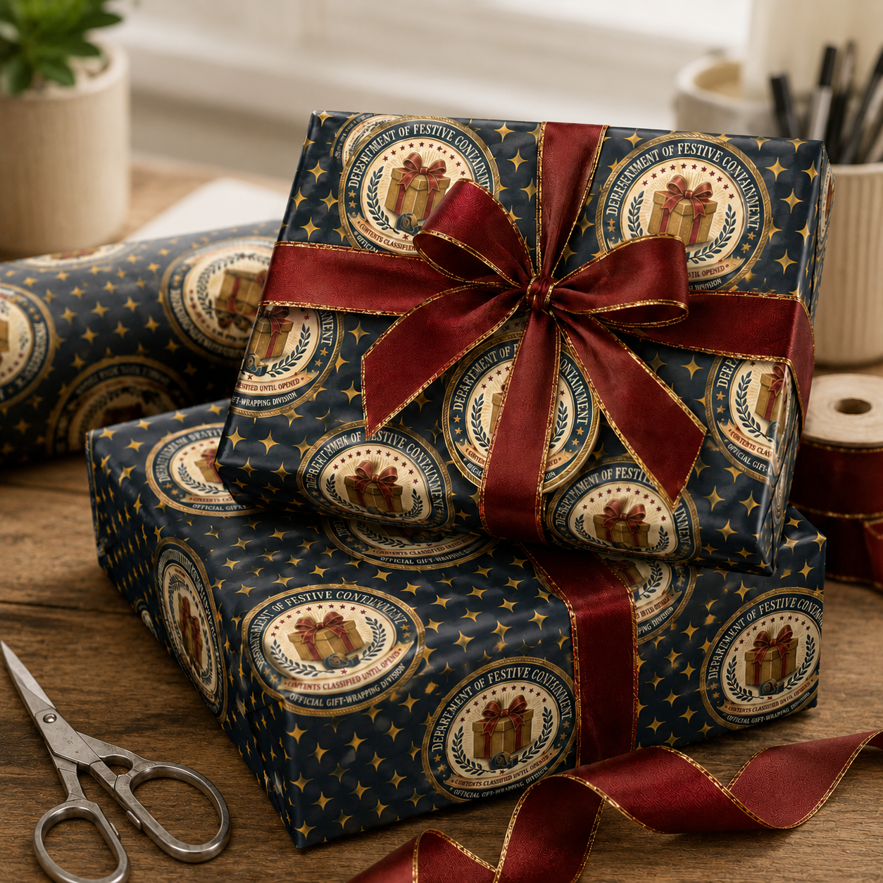 Department of Festive Containment Wrapping Paper Roll
