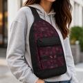 Peeking Cat Eyes Gothic Rose Sling Bag