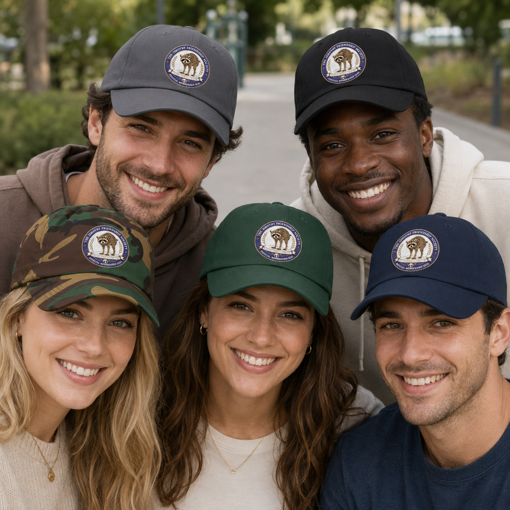 Jimothy Friendship Society Dark-Colored Dad Hat