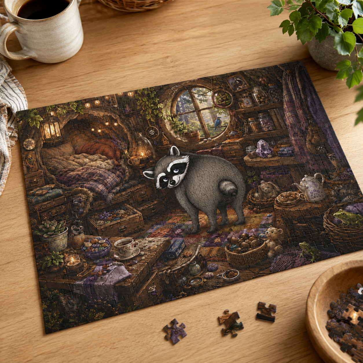 Jimothy’s Cozy Woodland Hideaway Jigsaw Puzzle (96/252/500/1000 pcs)